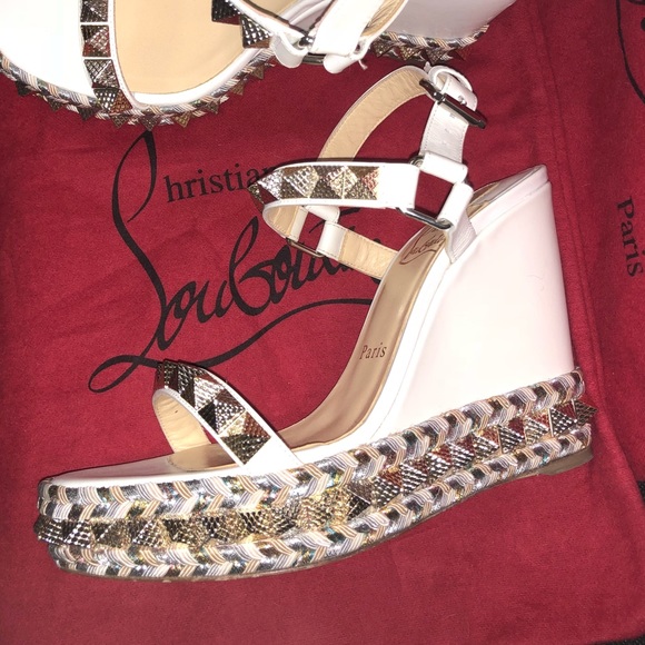 Christian Louboutin Shoes - Studded Wedges By CHRISTIAN LOUBOUTIN